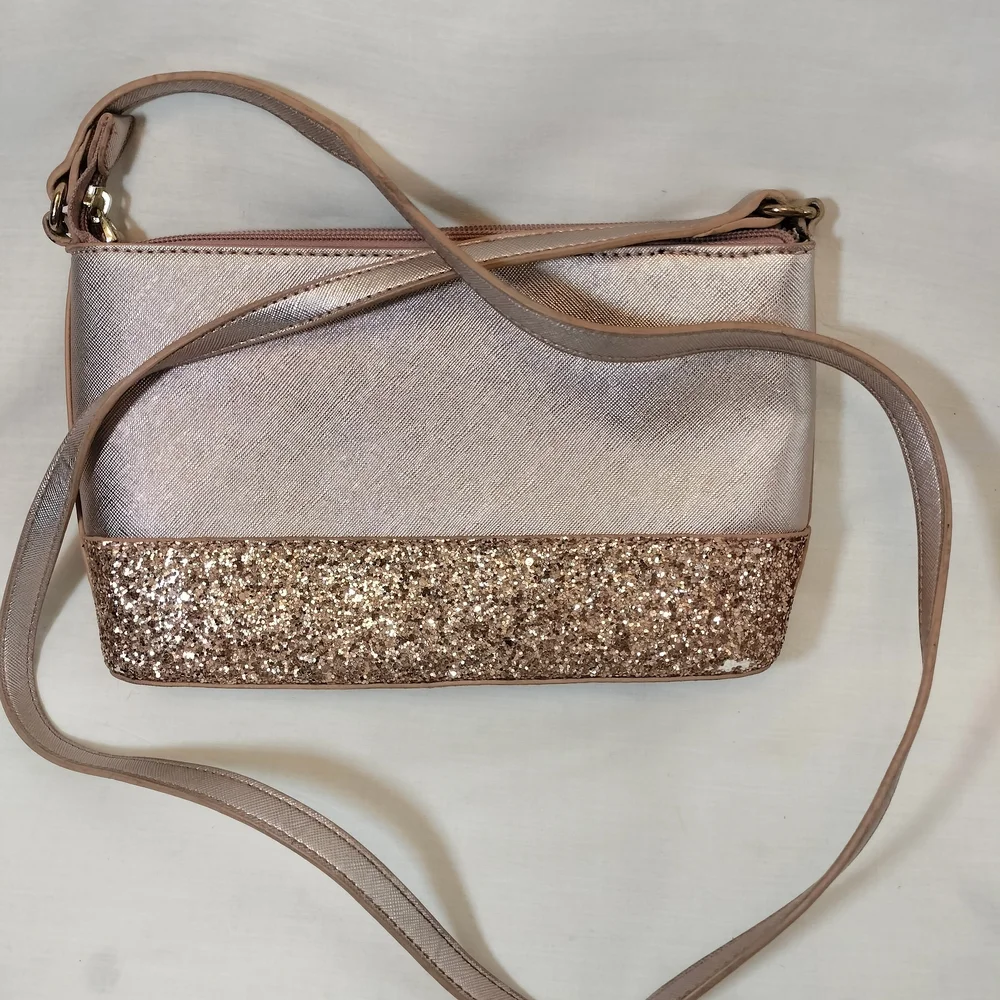 Kate‎ Spade Rose Gold Glitter Crossbody Bag - Picture 10 of 10